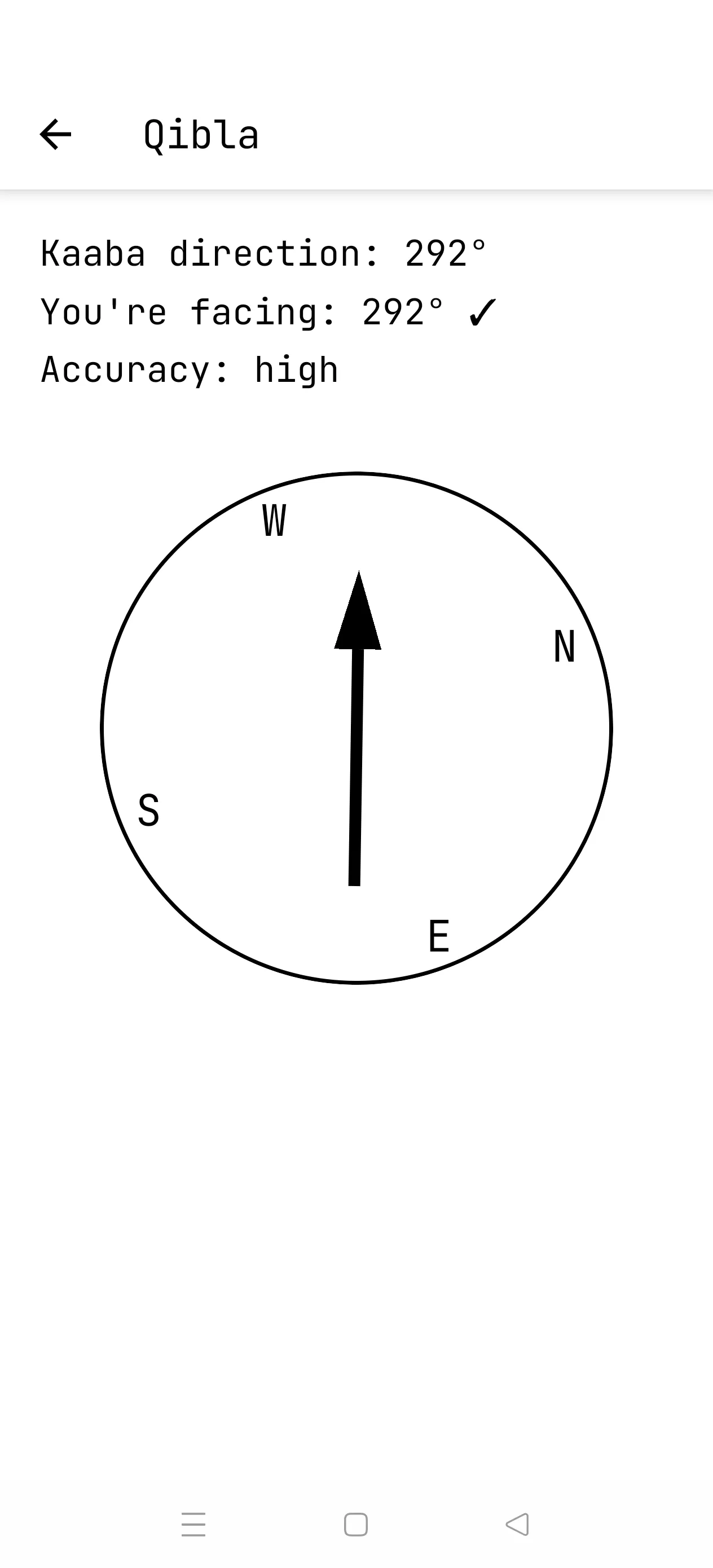 The Qibla compass